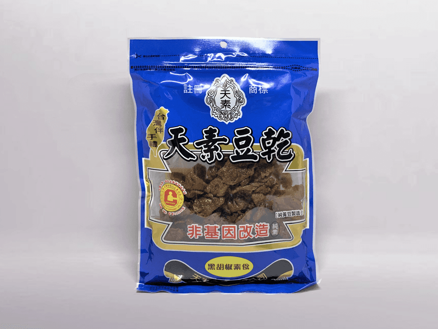 欣山園各式梅子製品,梅子禮盒、茶豆干、紅茶豆干-天素豆干(黑胡椒)